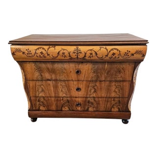 Scarce Antique Italian Charles X Restoration Period Chest of Drawers For Sale