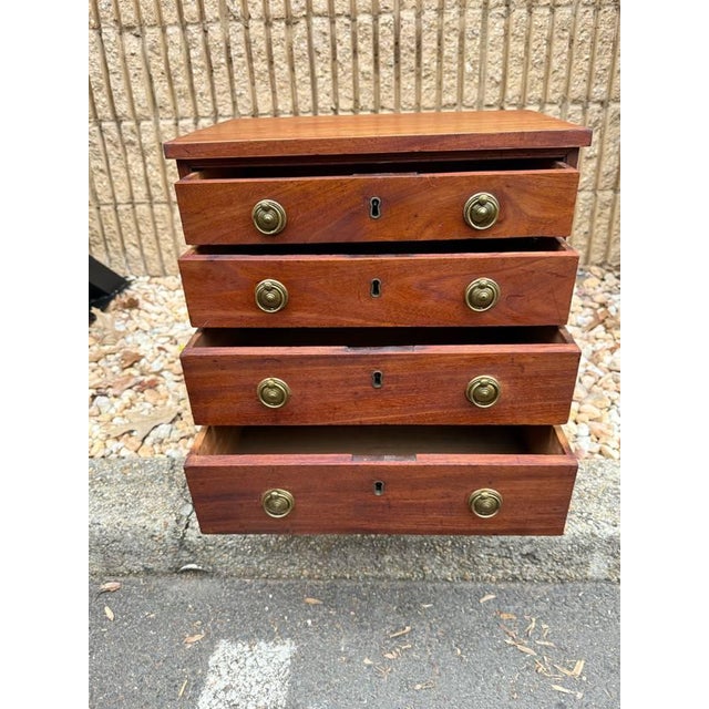 Early 20th Century Antique Chippendale Style Mahogany Chest of Drawers For Sale - Image 11 of 12