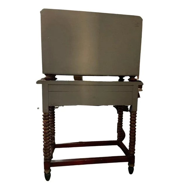 Double-Body Paneled Cabinet with Gilded Wood Inserts & Lacquered Bottom, Mid-20th Century For Sale - Image 6 of 7