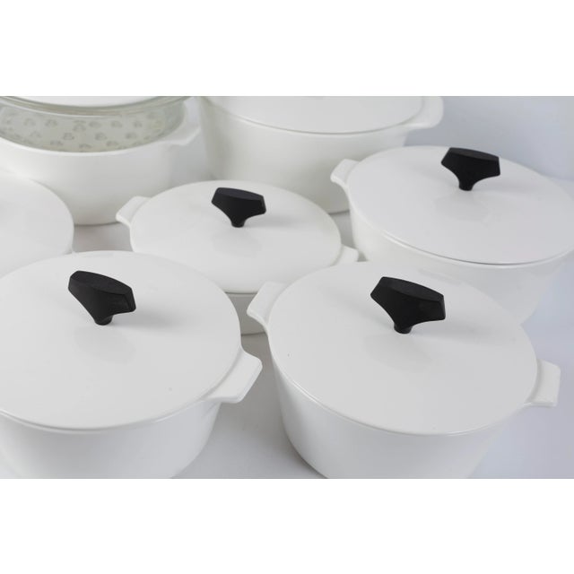 1970s Vintage Ceramic Fire Resistant Pans from Pyroflam de Luxe, Set of 8 For Sale - Image 5 of 15