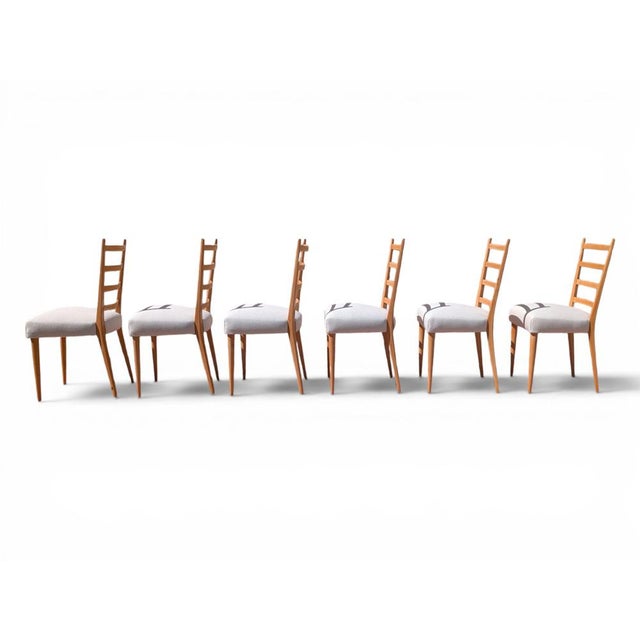Vintage Maple Wood Chairs, 1950s, Set of 6 For Sale - Image 5 of 12