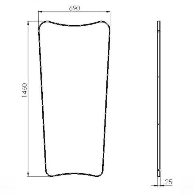 Gio Ponti f.a. 33 Large Mirror in Brass For Sale In Los Angeles - Image 6 of 7