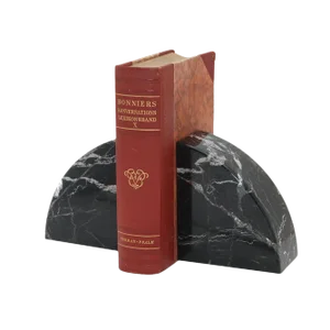 Black Marble Bookends - a Pair