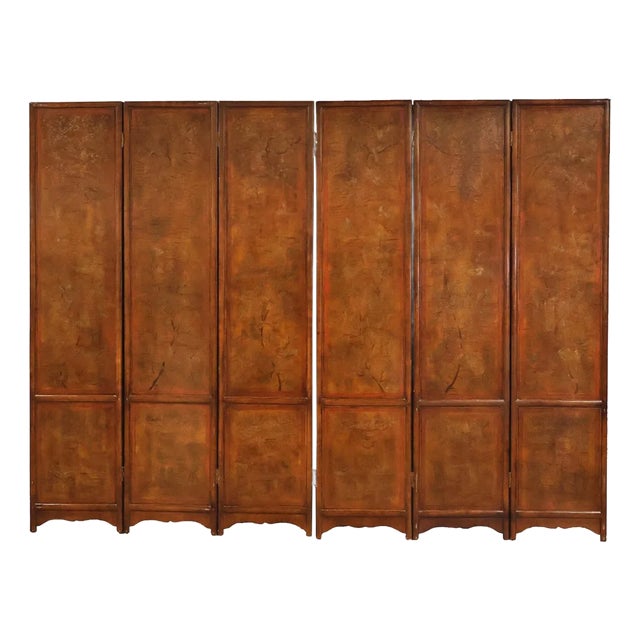 20th Century Chinese Six Panel Folding Screen For Sale