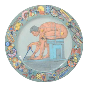 Eduardo Paolozzi's "After Newton" Rosenthal Porcelain Dish