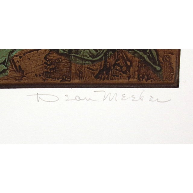 Dean Meeker quot Ball Court #2 quot Hand Signed Numbered Intaglio Art