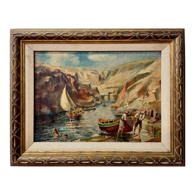 Passage From Malta’s Zurrieq Valley Sea Inlet, by Anthony Muscat For Sale