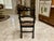 Antique Art Nouveau Ladderback Black Dining Side Desk Hall Arm Chair W/Cane Seat 41“ Tall For Sale - Image 4 of 9