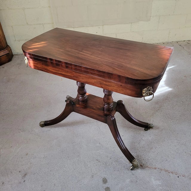 19th Century Mahogany Regency Card Table For Sale - Image 4 of 13