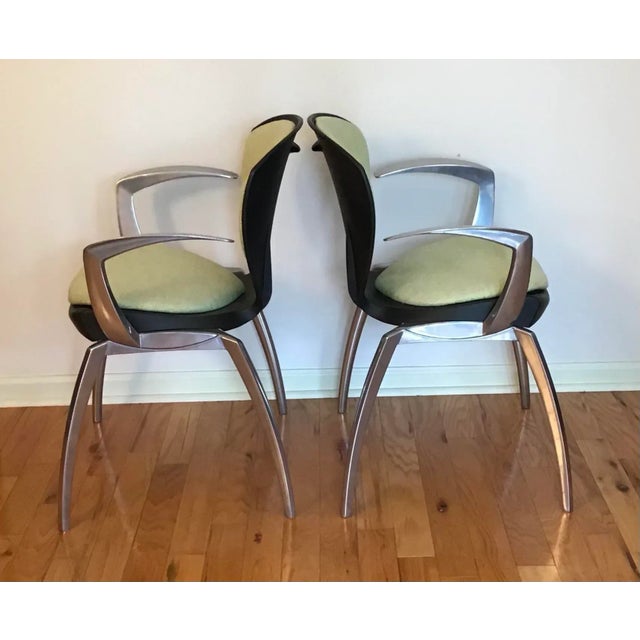 Miles Keller for Allseating Space Age Cast Aluminum Os Chairs - a Pair For Sale - Image 4 of 13