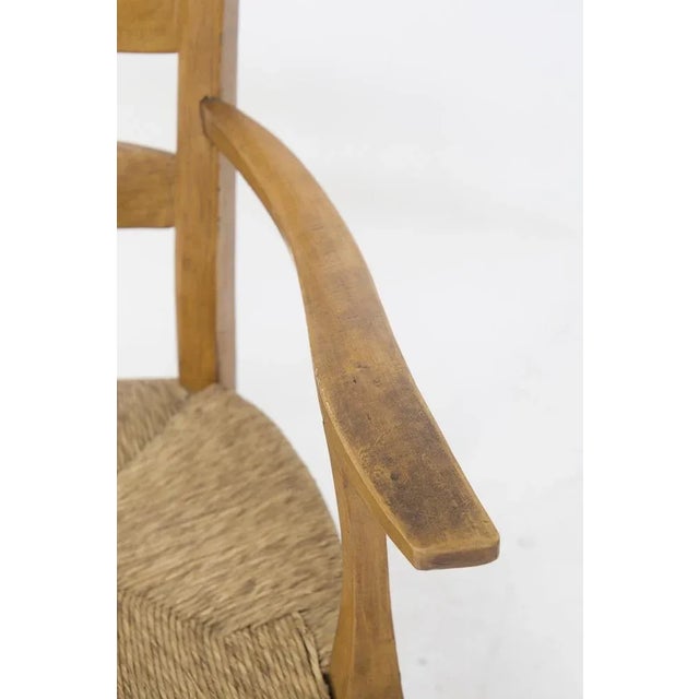 Mid-Century Modern Set of Wood and Straw Two Head Chairs attributed to Paolo Buffa, 1940s For Sale - Image 3 of 10