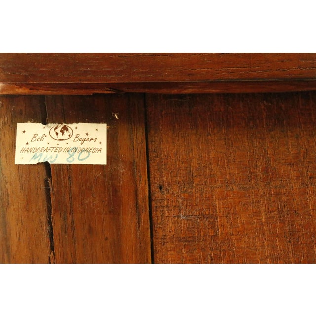 Late 20th Century Painted Indonesian Teak Armoire For Sale - Image 12 of 13