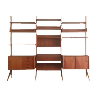 Mid-Century Ergo Teak Modular Wall Unit by John Texmon and Einar Blindheim for Blindheim Möbelfabrikk, 1960s For Sale