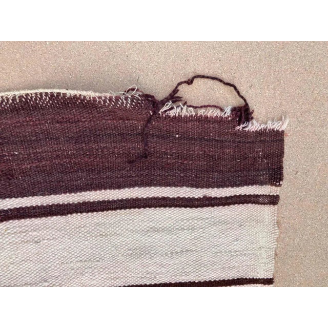 Brown Moroccan Vintage Tribal Kilim Textile, circa 1960 For Sale - Image 8 of 13