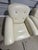 Pair of Vintage White Leather Ralph Lauren Club Chairs For Sale - Image 6 of 11