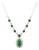 18k White Gold 14.00ct Green Burmese Jadeite Jade Diamond Pendant Necklace For Sale