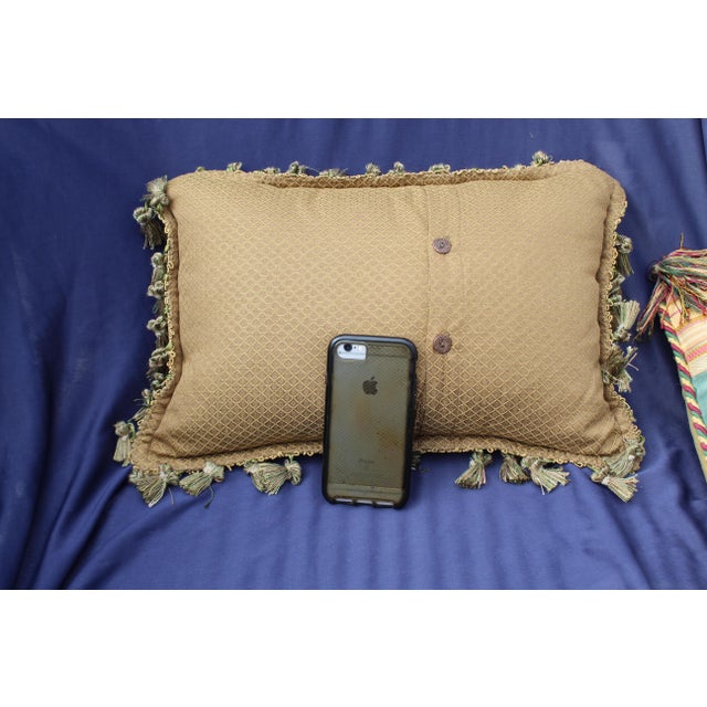 19 C. Italian Antique Fabric Chair Cushion For Sale - Image 4 of 5