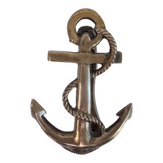 Brass Anchor Door Knocker For Sale