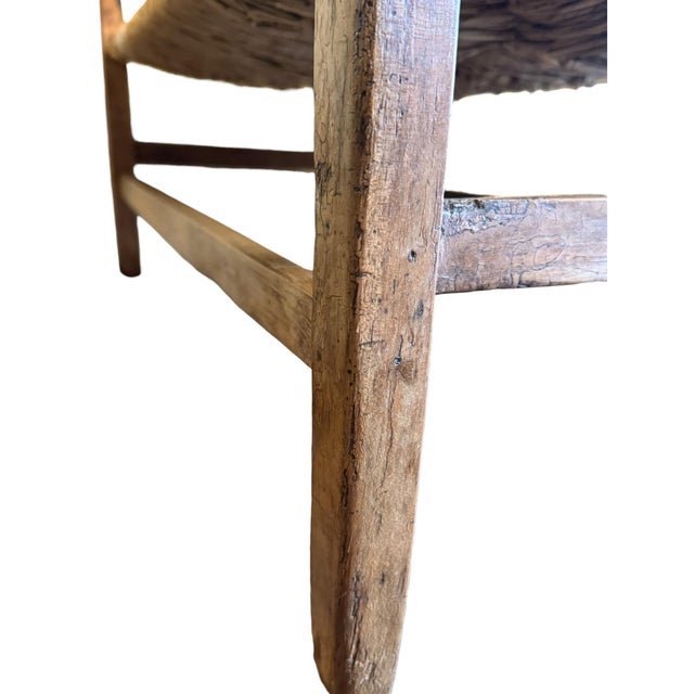 Antique Arts & Crafts Walnut & Rush Two-Seater Settee, 1900 For Sale - Image 4 of 10