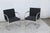 Mid-Century Modern Brno Black Fabric Tubular Dining Chairs By Knoll, Set of 2 For Sale - Image 3 of 9