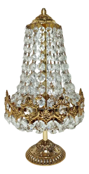 Crystal Table Lamp, Spain, 1970s