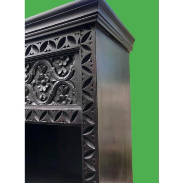 Vintage Carved Indonesian Open Bookcase For Sale In Miami - Image 6 of 9