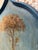 Antique Late 19th Century Blue Painted Moorish Style Stained Glass Door With Hand-Painted Landscape Panel For Sale In Raleigh - Image 6 of 15