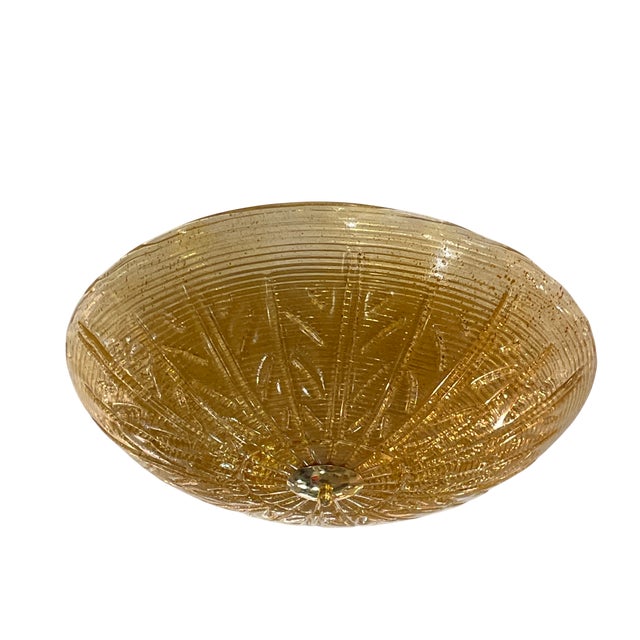 Amber Murano Glass Ceiling Light, 1950s For Sale - Image 4 of 6