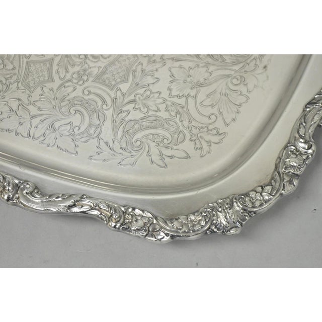 Silver Vintage Poole Epca Sevenoaks 650 Large Silver Plated Serving Platter Bar Tray B For Sale - Image 8 of 17
