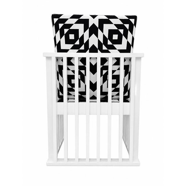1980s White Wooden Armchair, 1980s For Sale - Image 5 of 6