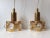 Vintage Danish Modern Crystal & Gilt Small Pendant Lamps, 1970s, Set of 2 For Sale - Image 4 of 6