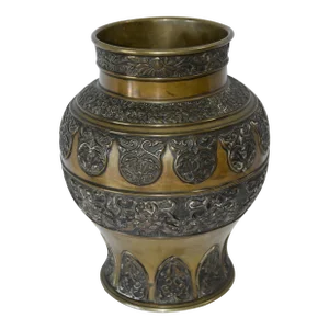 Late 19th Century Qing Dynasty Archaistic Bronze Baluster Urn Vase
