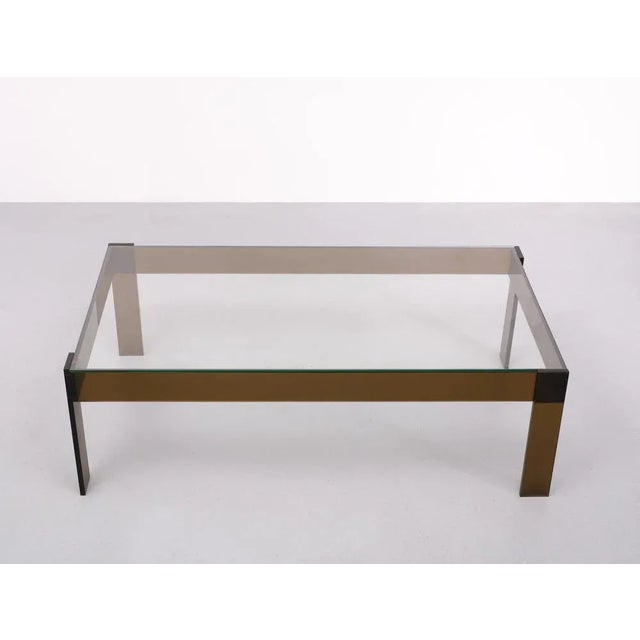 Michel Ducaroy Space Age Smoked Acrylic Glass Coffee Table, France, 1970s For Sale - Image 4 of 9