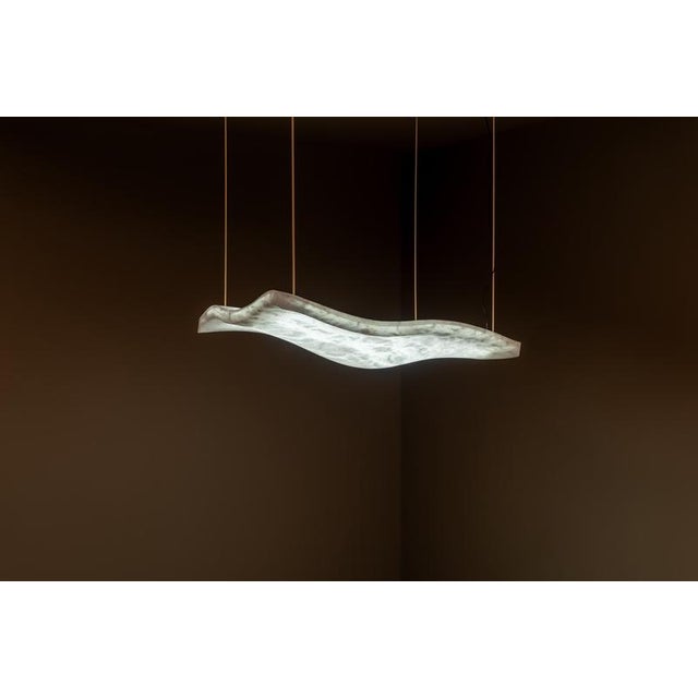 Not Yet Made - Made To Order Aire Medium Pendant Lamp by United Alabaster For Sale - Image 5 of 14