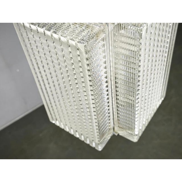 Vintage Pendant Lights in Chrome and Textured Glass from Napako, 1970s, Set of 2 For Sale - Image 12 of 15