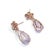 Contemporary Bochic “Orient” Rose Rodorite & Pink Quartz Earrings Set In18K Gold & Silver For Sale - Image 3 of 5