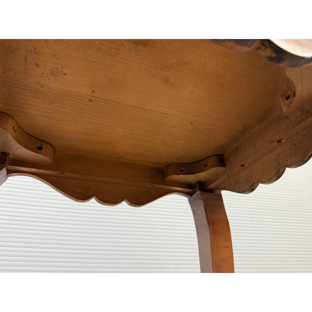 French Country Pine Wood Side Table For Sale - Image 4 of 12