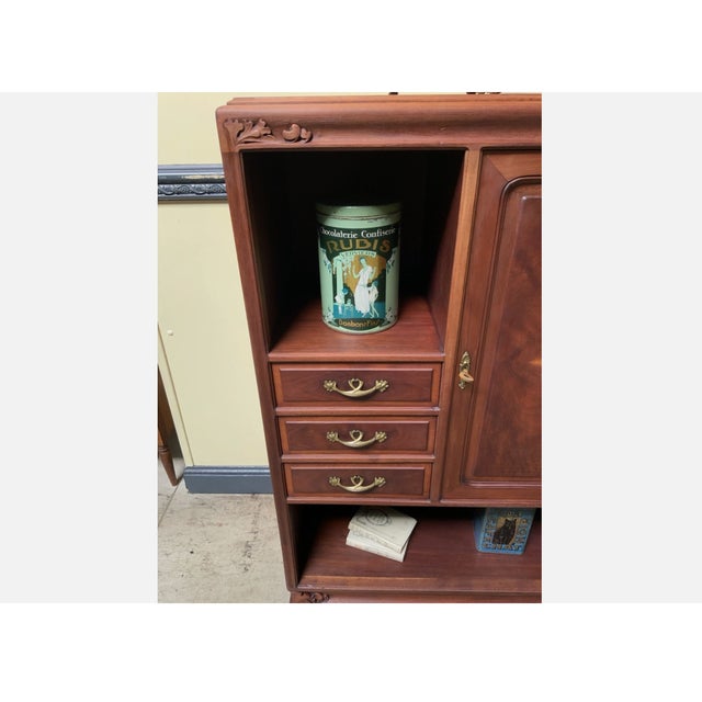 Wood Antique Art Nouveau Cabinet in Wood, 1910 For Sale - Image 7 of 15