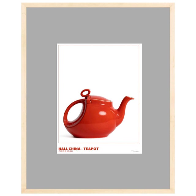 Hall China Teapot Print - Mid-Century Still Life Photograph (11x14 Framed Print) For Sale