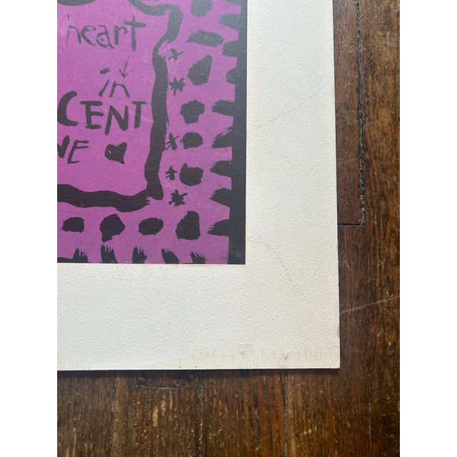 1960’s Original Pop Art Serigraph Silkscreen Print Folk Art Words For Sale - Image 4 of 6