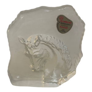 Vintage Joska Crystal Horse Sculpture, West German Bodenmais Glass