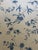 Chinese Bennison Chinese Paper - Mono Blue on Oyster Linen Fabric 3 3/8 Yards For Sale - Image 3 of 6