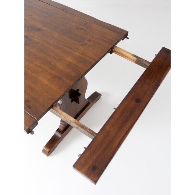 Vintage Spanish Style Trestle Dining Table For Sale - Image 13 of 17