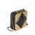 Contemporary Black Lambskin Gold Metal Square CC Clutch For Sale - Image 3 of 7