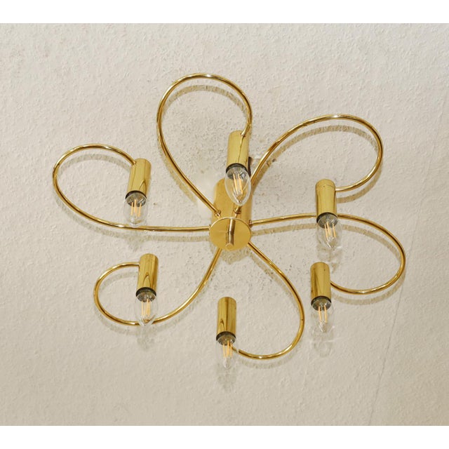 Vintage Brass Ceiling Lamp, 1970s For Sale - Image 6 of 9