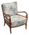 Vintage Armchair in Beech and Fabric, Italy, 1950s For Sale