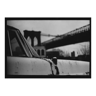 Untitled #22, Car Brooklyn Bridge From New York, Black and White Photography, 2018 For Sale