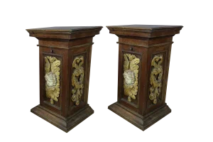 Large Antique Saddlelets with Angels, Set of 2