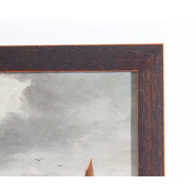 Oil on Canvas Harbor Painting by Alexander Webster For Sale In Indianapolis - Image 6 of 8