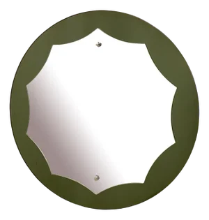 Round Mirror from Cristal Art, 1970s